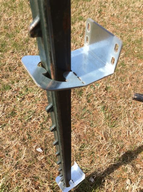 metal t post sign bracket|t post fence brackets hardware.